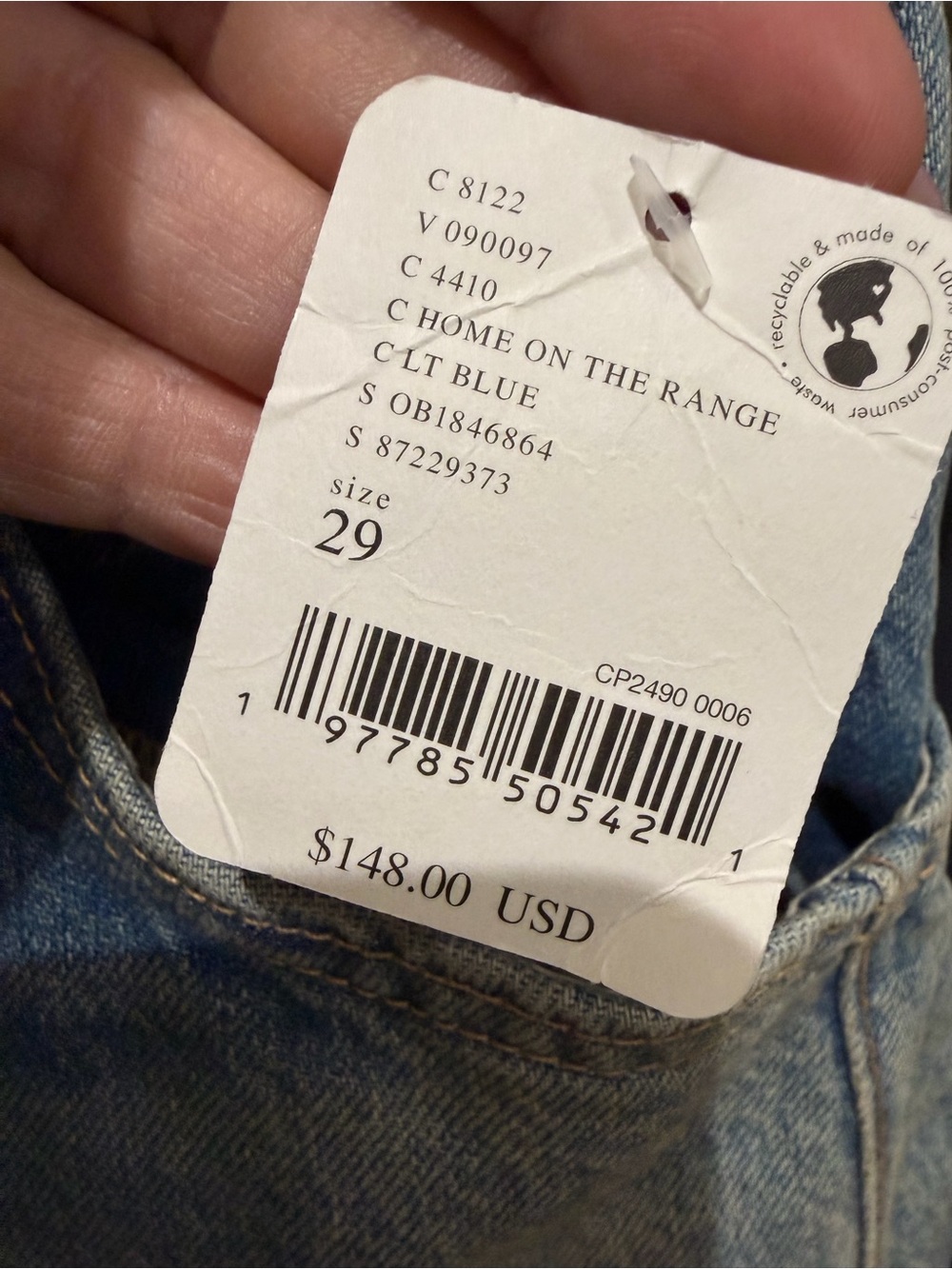 Free People Loren Barrel Jeans in Faded Blue - Picture 5 of 6
